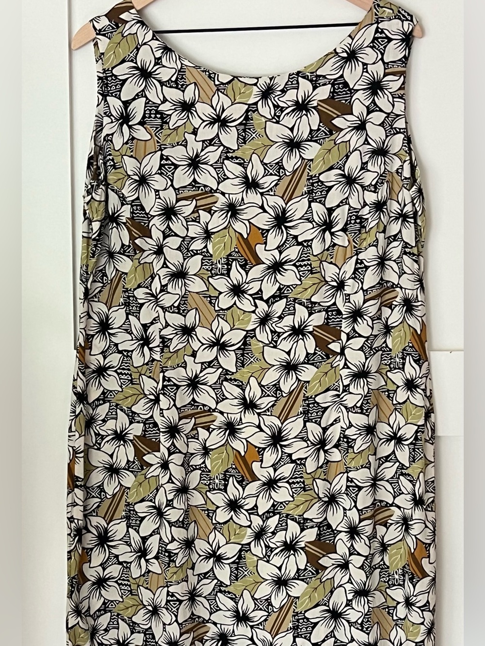 Vintage Reyn Spooner Floral Shift Dress 100% Spun Rayon L Vacation Honeymoon